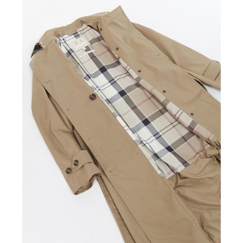 Barbour Greta Ladies Showerproof Trench - Rosewood/Rosewood Tartan - William Powell