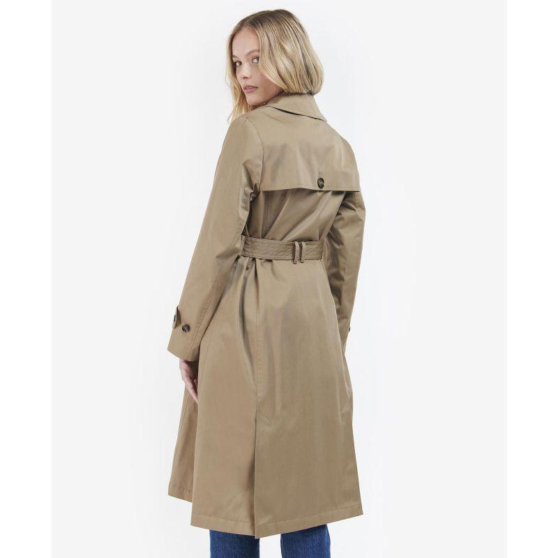 Barbour Greta Ladies Showerproof Trench - Rosewood/Rosewood Tartan - William Powell