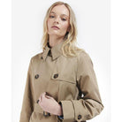 Barbour Greta Ladies Showerproof Trench - Rosewood/Rosewood Tartan - William Powell
