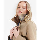 Barbour Greta Ladies Showerproof Trench - Rosewood/Rosewood Tartan - William Powell