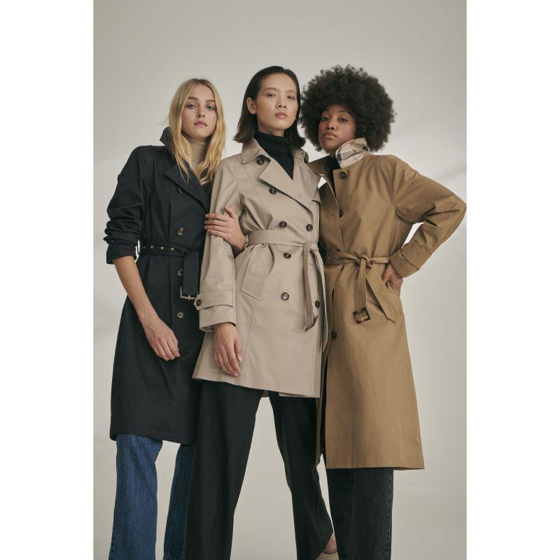 Barbour Greta Ladies Showerproof Trench - Rosewood/Rosewood Tartan - William Powell