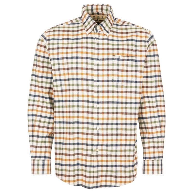 Barbour Hadlo Regular Fit Mens Shirt - Ecru Marl - William Powell