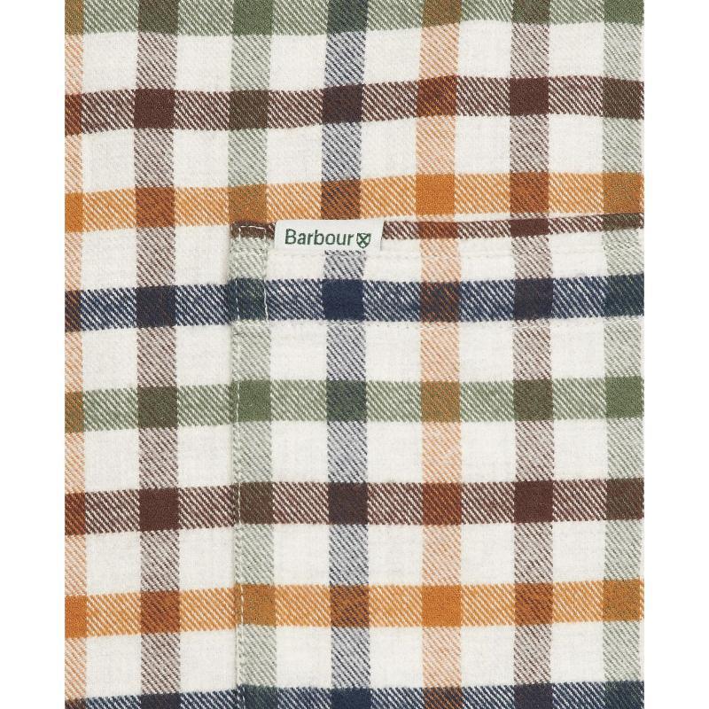 Barbour Hadlo Regular Fit Mens Shirt - Ecru Marl - William Powell