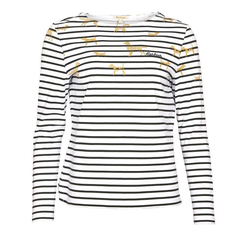 Barbour Hawkins Ladies Print Top - Off White Country Print - William Powell