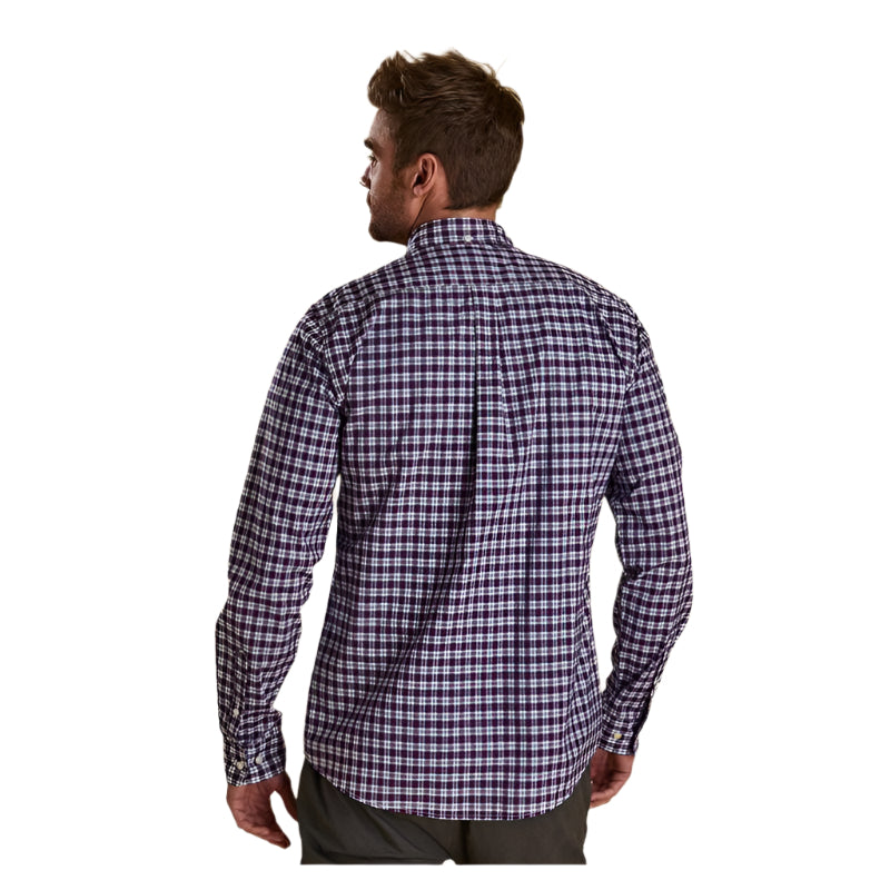 Barbour Highland 1 Tailored Fit Mens Shirt - White - William Powell