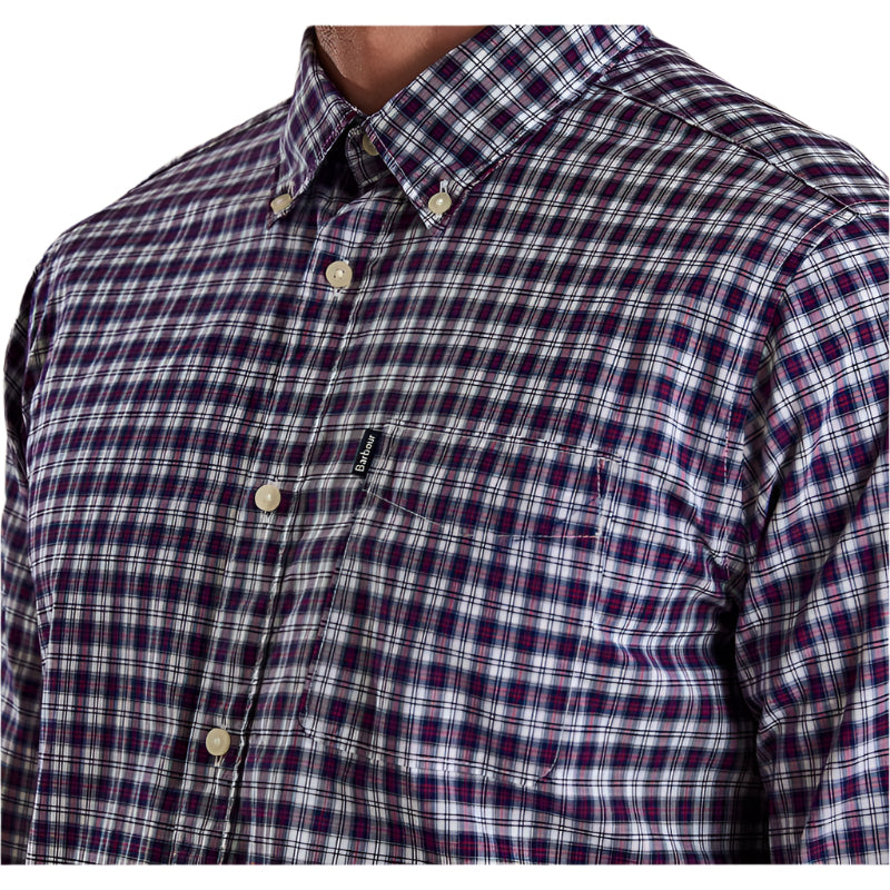 Barbour Highland 1 Tailored Fit Mens Shirt - White - William Powell