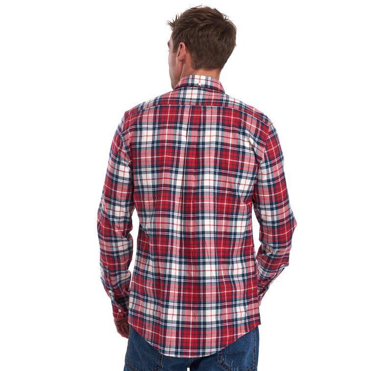 Barbour Highland Check 10 Tailored Mens Shirt - Red - William Powell