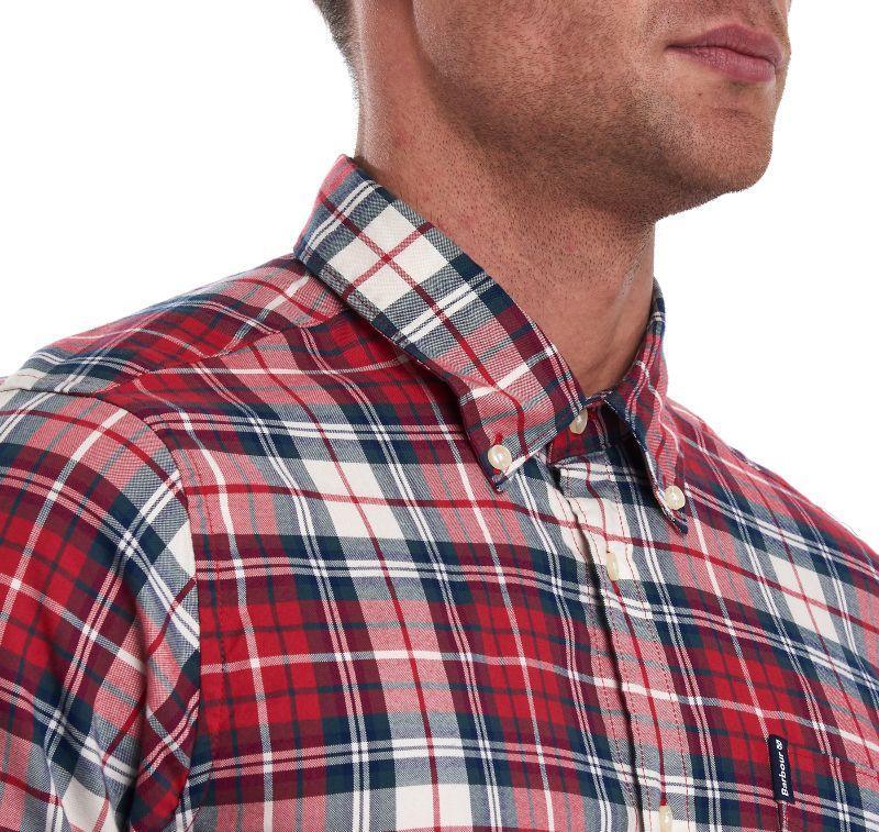 Barbour Highland Check 10 Tailored Mens Shirt - Red - William Powell