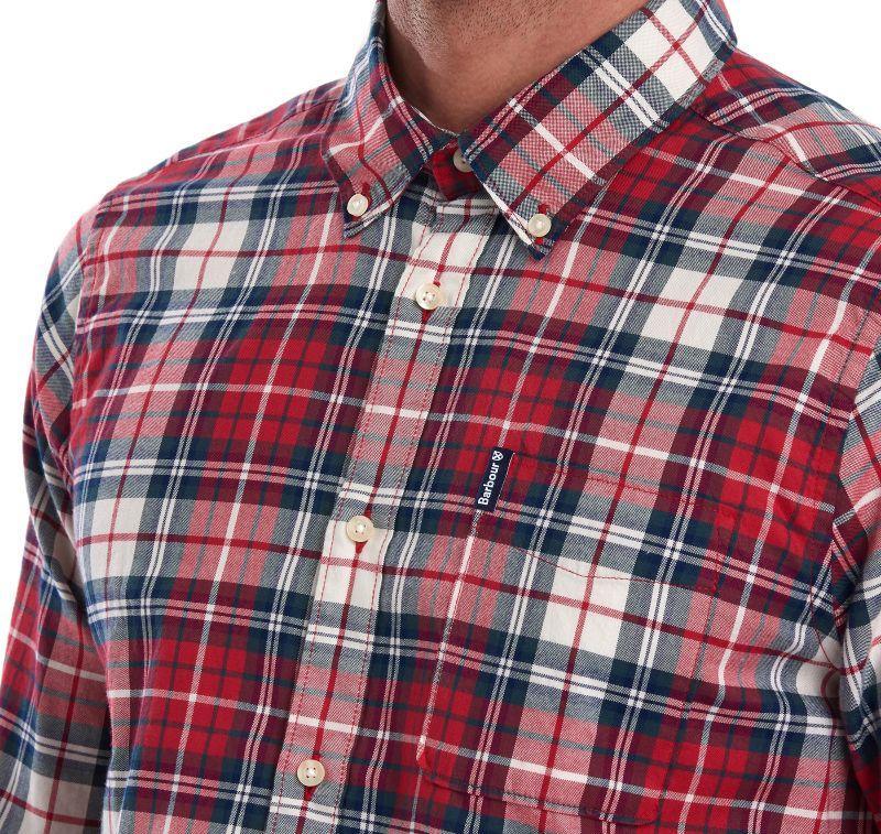 Barbour Highland Check 10 Tailored Mens Shirt - Red - William Powell