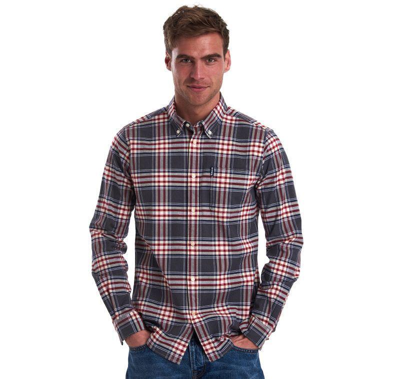 Barbour Highland Check 11 Tailored Mens Shirt - Grey Marl - William Powell