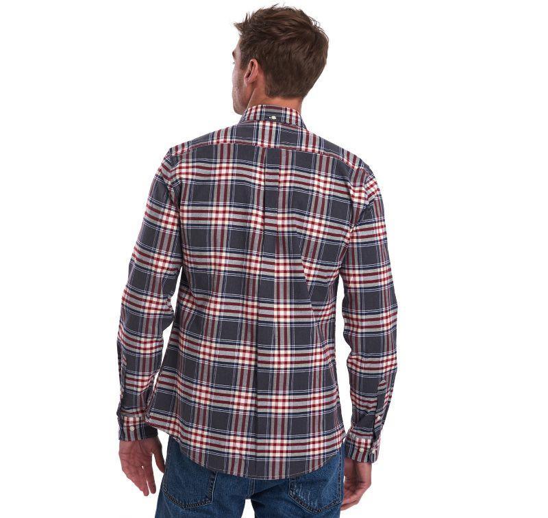 Barbour Highland Check 11 Tailored Mens Shirt - Grey Marl - William Powell