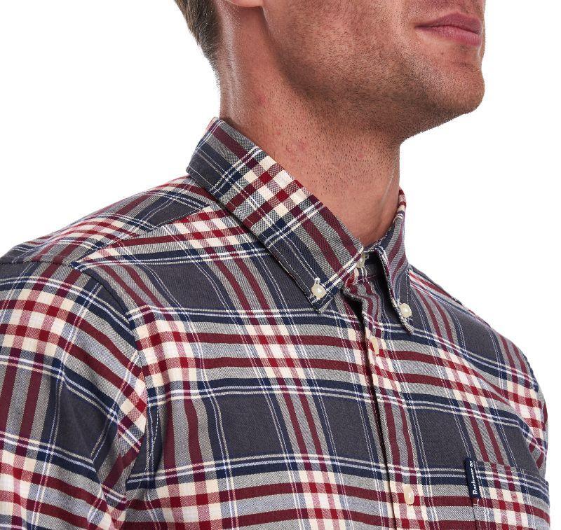 Barbour Highland Check 11 Tailored Mens Shirt - Grey Marl - William Powell