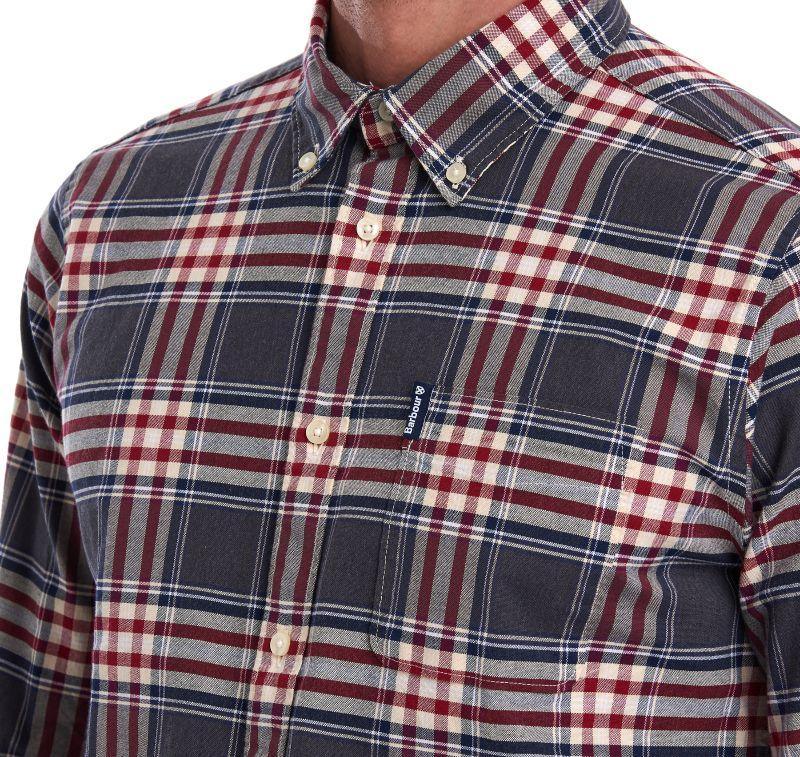 Barbour Highland Check 11 Tailored Mens Shirt - Grey Marl - William Powell