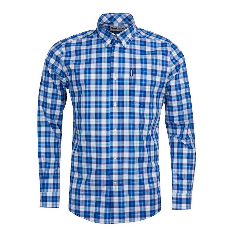 Barbour Highland Check 28 Tailored Fit Mens Shirt - Blue - William Powell
