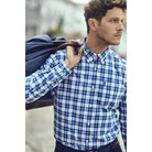 Barbour Highland Check 28 Tailored Fit Mens Shirt - Blue - William Powell