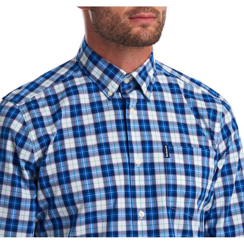 Barbour Highland Check 28 Tailored Fit Mens Shirt - Blue - William Powell