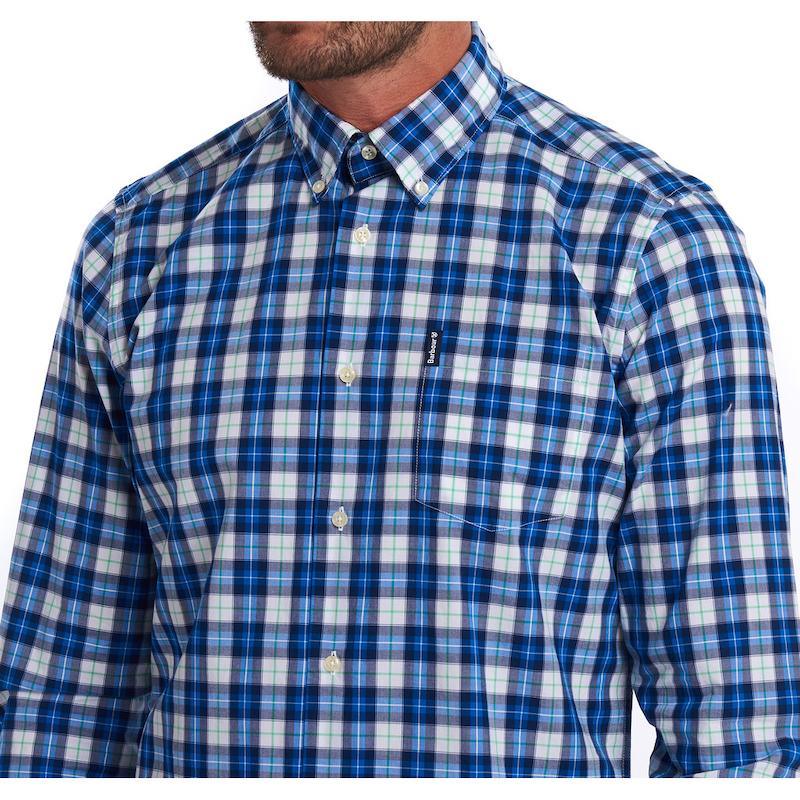 Barbour Highland Check 28 Tailored Fit Mens Shirt - Blue - William Powell
