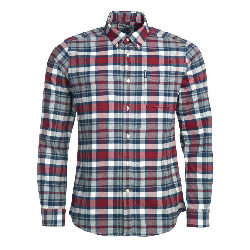 Barbour Highland Check 31 Mens Tailored Shirt - Rich Red - William Powell