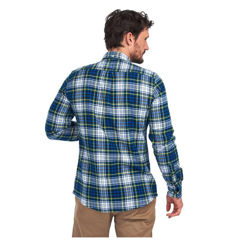 Barbour Highland Check 34 Mens Tailored Shirt - Bright Blue - William Powell