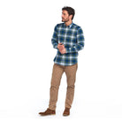 Barbour Highland Check 34 Mens Tailored Shirt - Bright Blue - William Powell