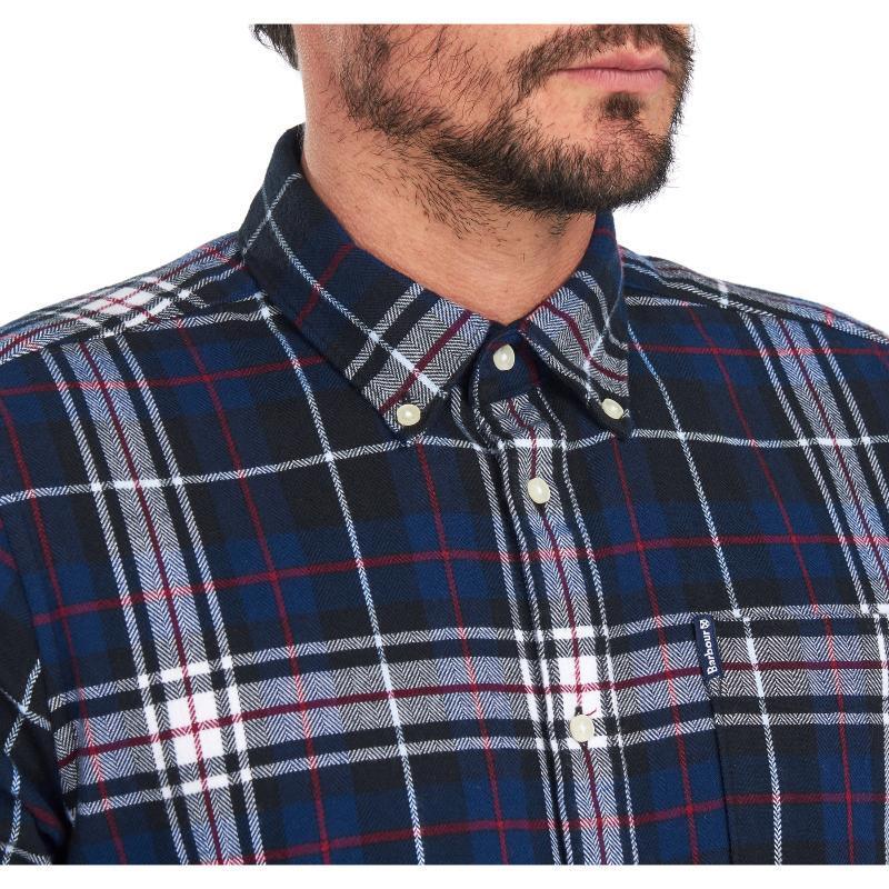 Barbour Highland Check 34 Mens Tailored Shirt - Navy - William Powell