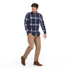 Barbour Highland Check 34 Mens Tailored Shirt - Navy - William Powell