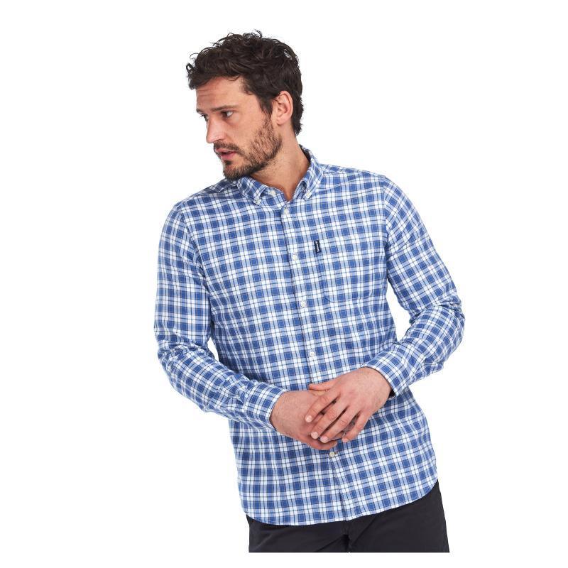 Barbour Highland Check 35 Mens Tailored Shirt - White - William Powell