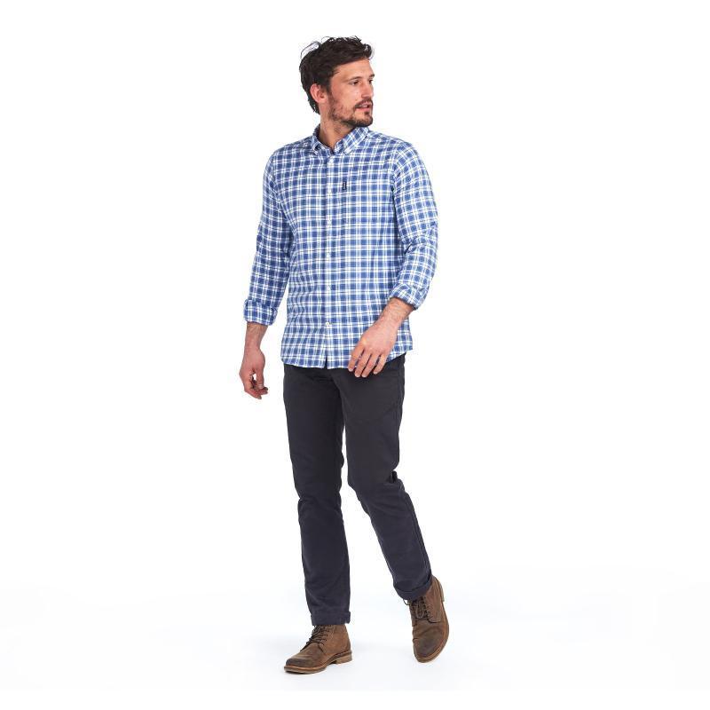 Barbour Highland Check 35 Mens Tailored Shirt - White - William Powell