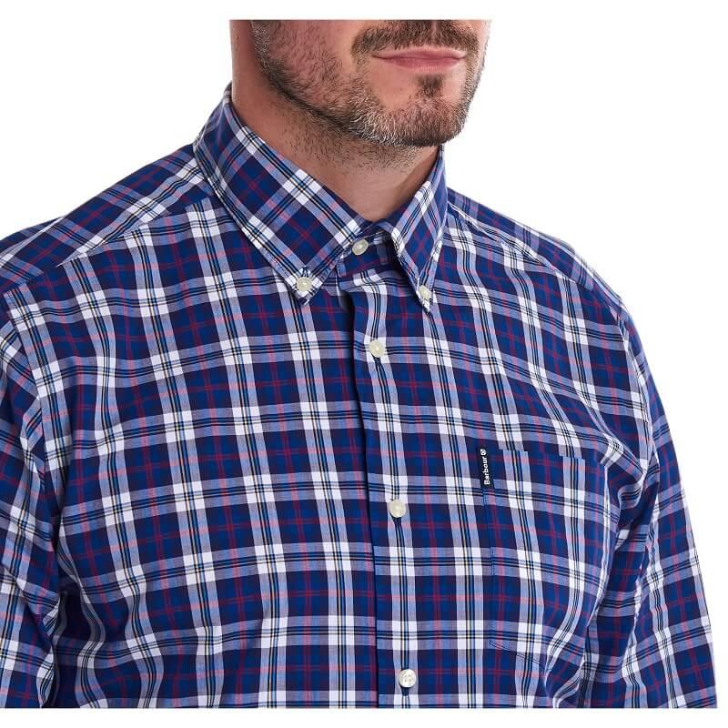 Barbour Highland Check 8 Mens Tailored Shirt - Blue - William Powell