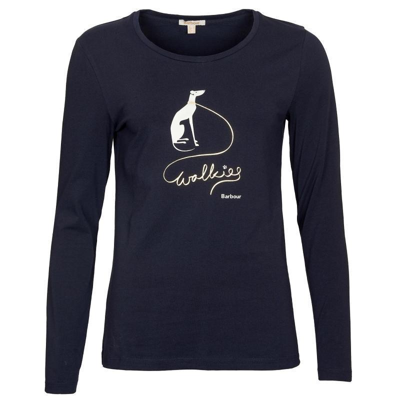 Barbour Homeswood Ladies Long Sleeve Tee - Navy - William Powell