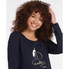 Barbour Homeswood Ladies Long Sleeve Tee - Navy - William Powell