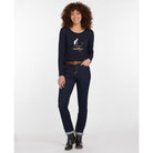 Barbour Homeswood Ladies Long Sleeve Tee - Navy - William Powell
