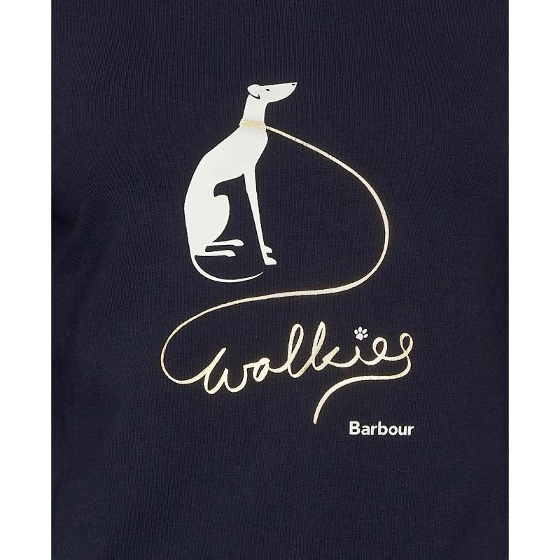 Barbour Homeswood Ladies Long Sleeve Tee - Navy - William Powell