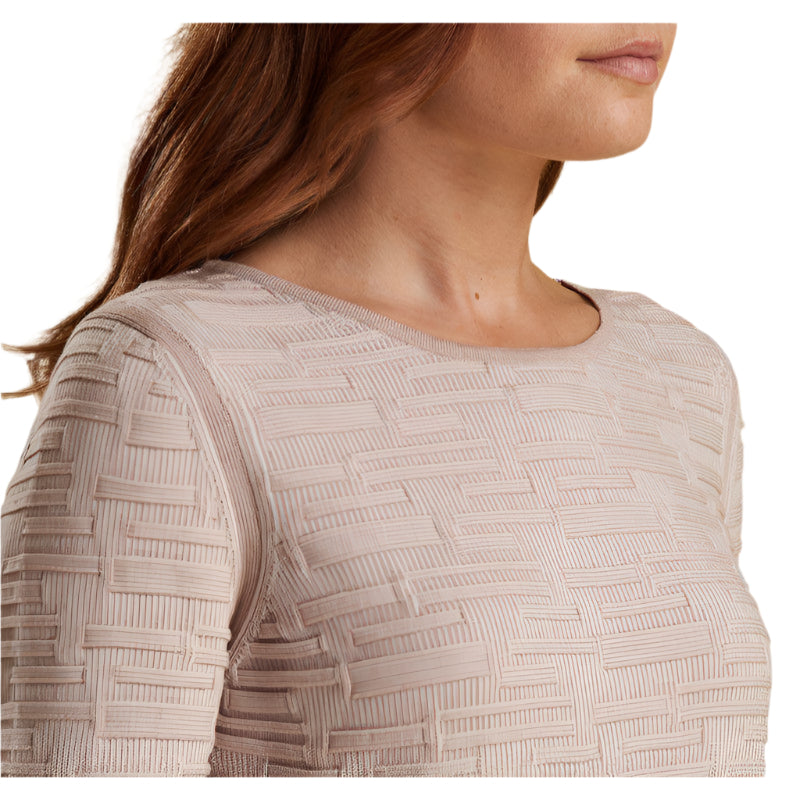 Barbour Islay Ladies Knit - Pale Pink/Off White - William Powell