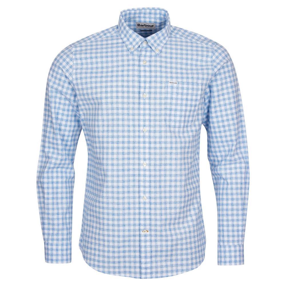 Barbour Kane Tailored Mens Shirt - Blue - William Powell