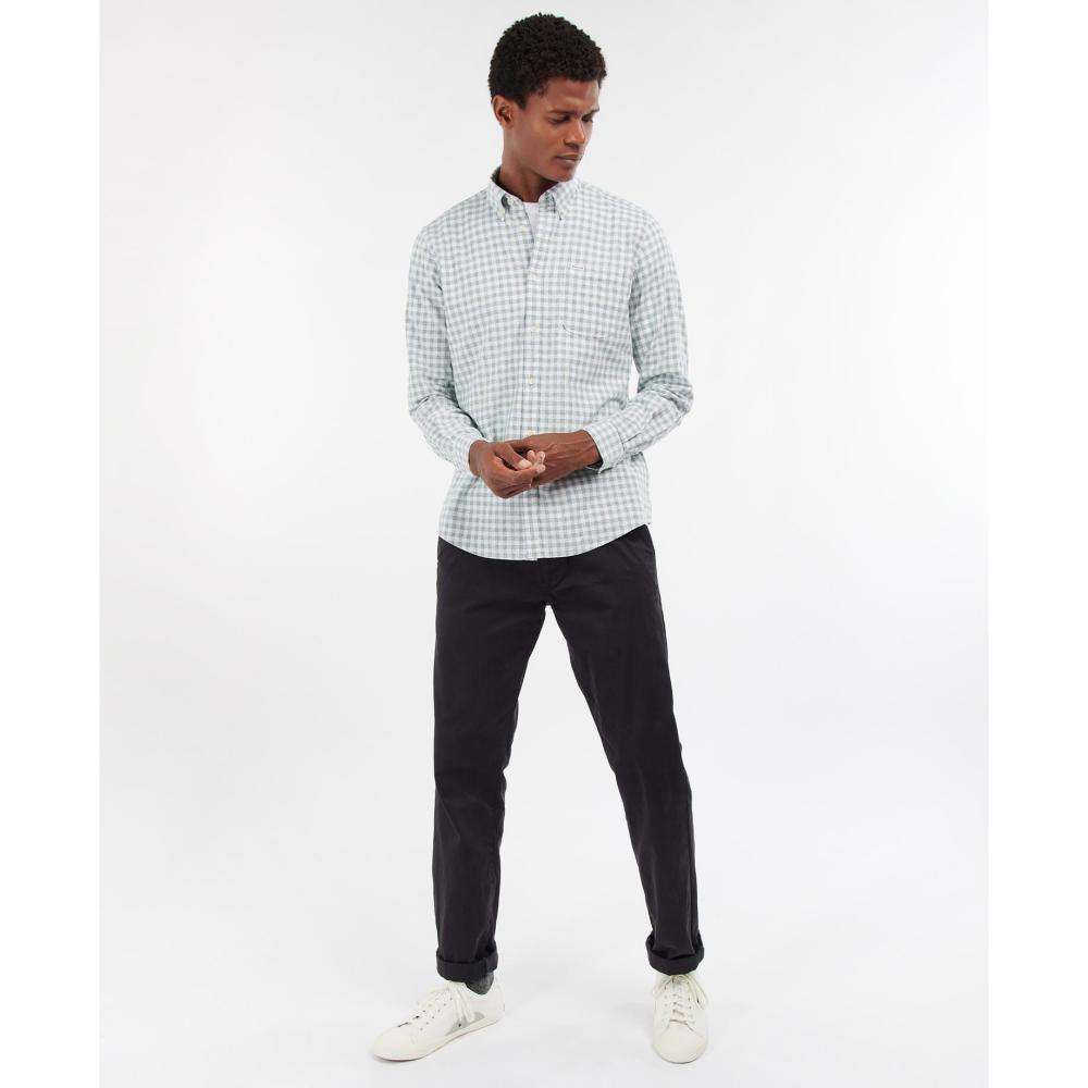 Barbour Kane Tailored Mens Shirt - Green - William Powell