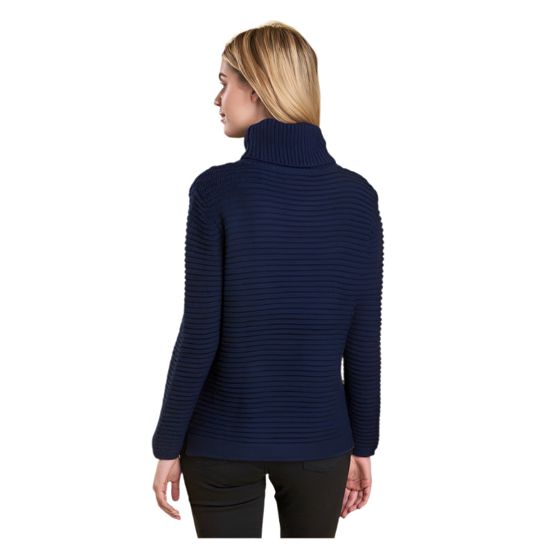Barbour Ladies Court Roll Collar - Navy - William Powell