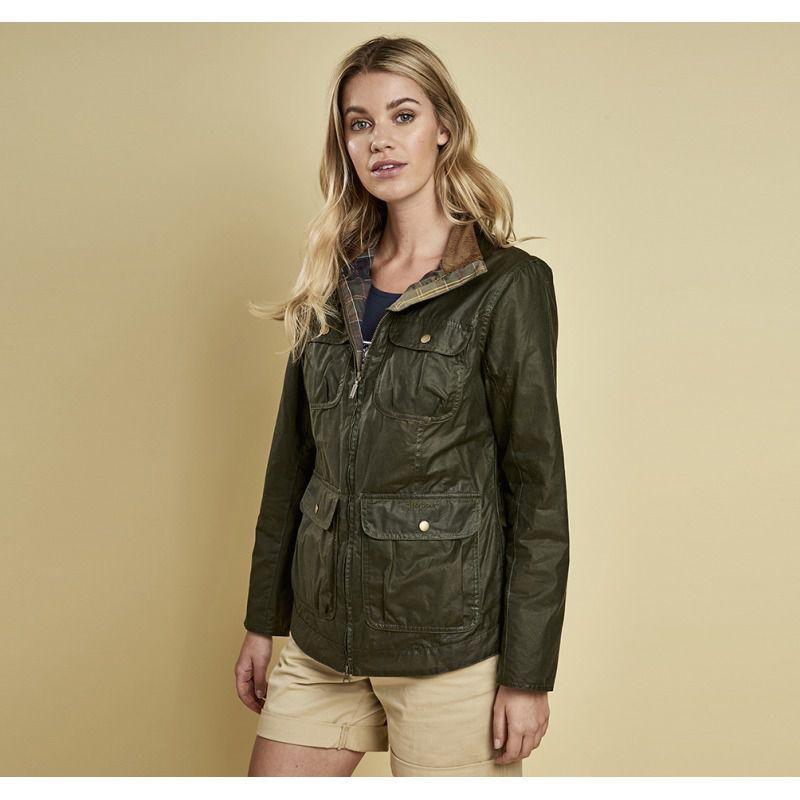 Barbour Ladies Lightweight 4oz Wax Filey Jacket - Archive Olive - William Powell