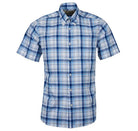 Barbour Madras Regular Fit Short Sleeved Mens Shirt - Blue - William Powell