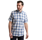 Barbour Madras Regular Fit Short Sleeved Mens Shirt - Blue - William Powell