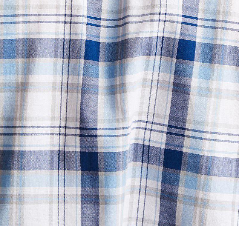 Barbour Madras Regular Fit Short Sleeved Mens Shirt - Blue - William Powell