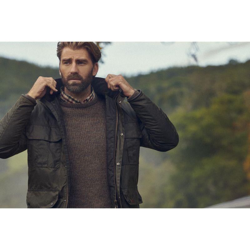 Barbour Malcolm Mens Wax Jacket - Archive Olive - William Powell