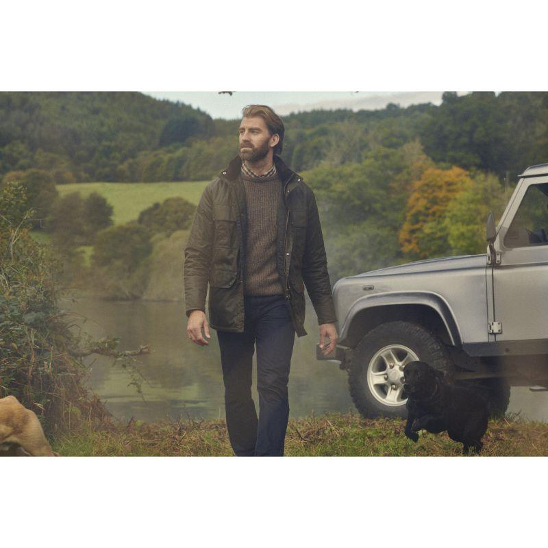 Barbour Malcolm Mens Wax Jacket - Archive Olive - William Powell