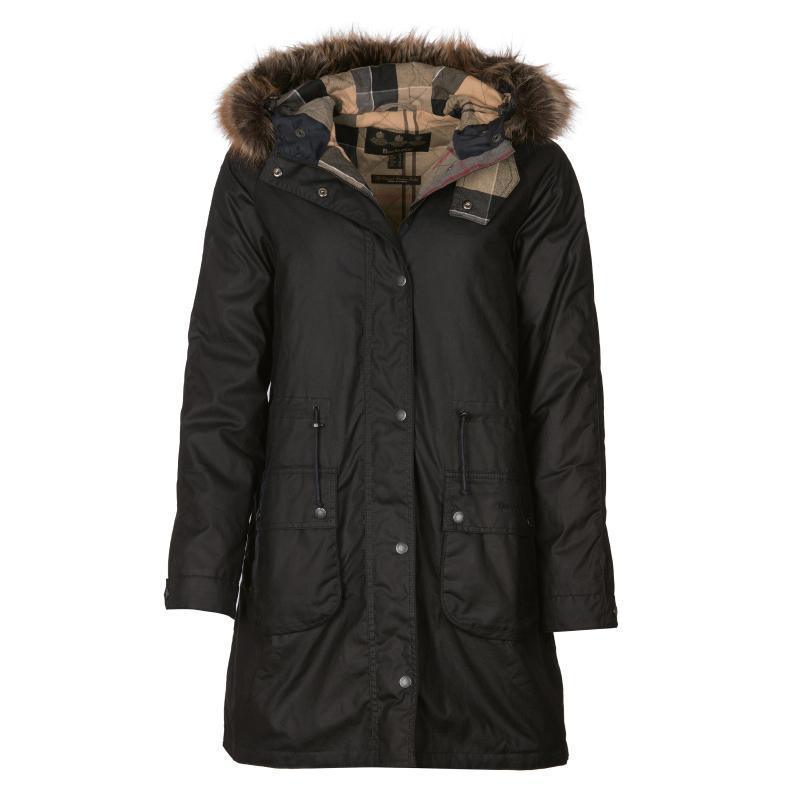Barbour Mull Ladies Wax Jacket - Navy/Dress - William Powell