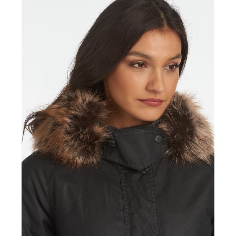 Barbour Mull Ladies Wax Jacket - Navy/Dress - William Powell