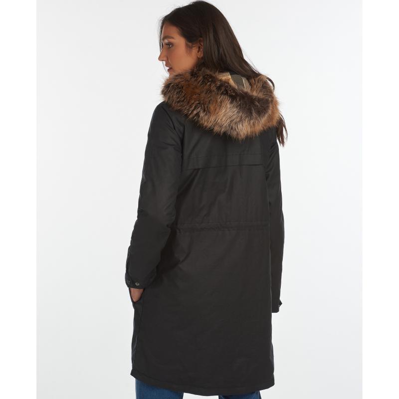 Barbour Mull Ladies Wax Jacket - Navy/Dress - William Powell