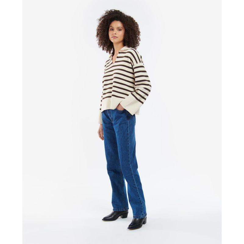 Barbour Opal Ladies Knit - Cream - William Powell