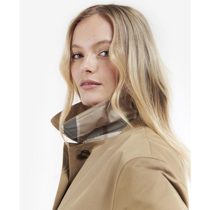 Barbour Opal Ladies Showerproof Trench - Rosewood/Rosewood Tartan - William Powell