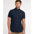 Barbour Oxford 3 Short Sleeve Tailored Mens Shirt - Navy - William Powell