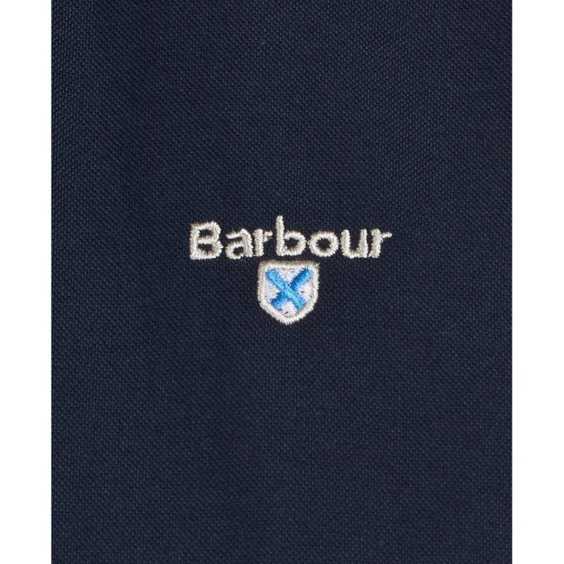 Barbour Oxford 3 Short Sleeve Tailored Mens Shirt - Navy - William Powell